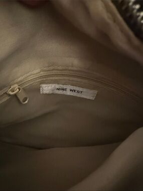 Nine West Cream Shoulder Bag with Interior Zip Pocket